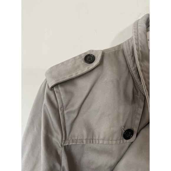 BANANA REPUBLIC Double-Breasted Belted Lined Trench Coat Sze S Khaki Classic EUC - Picture 4 of 15